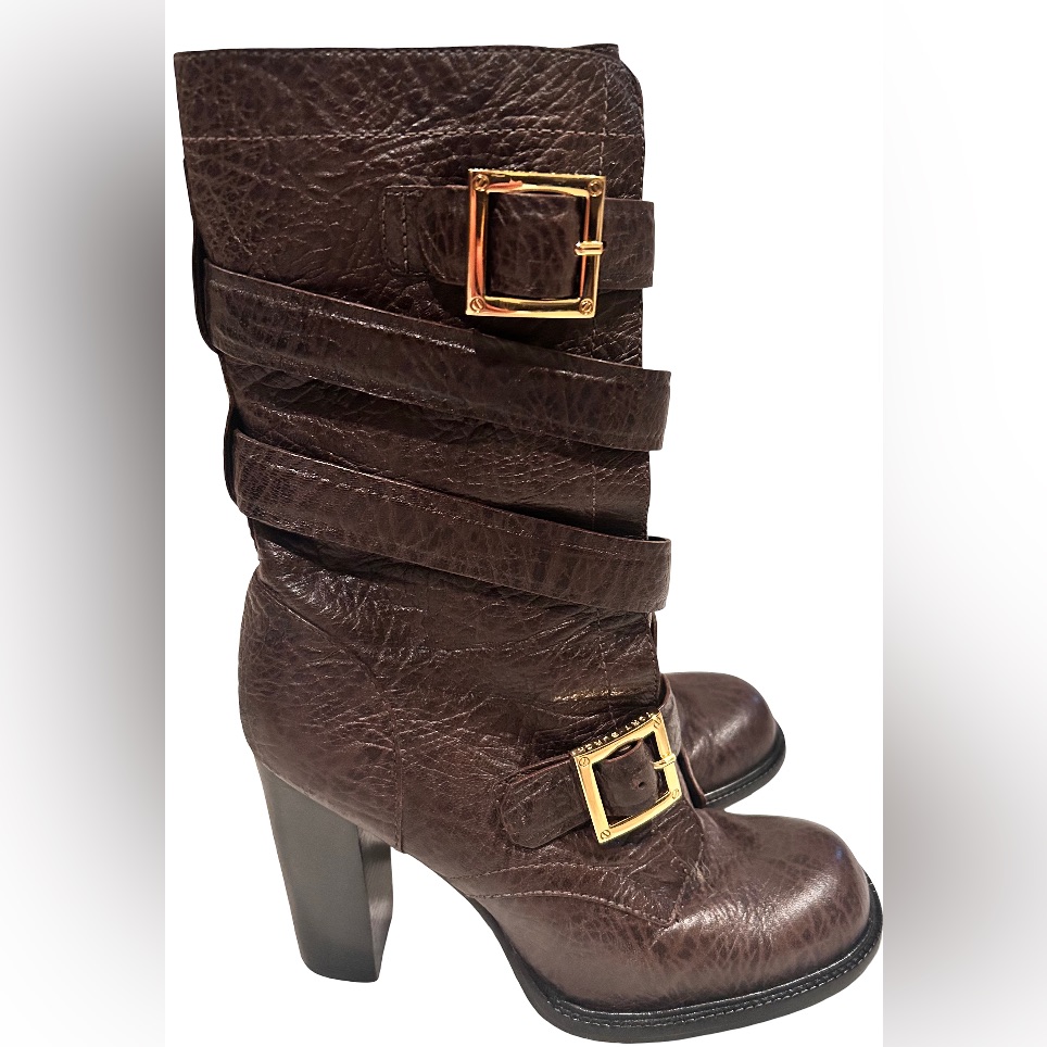 Tory Burch Chocolate Brown 'Jaden' Mid Calf Boot